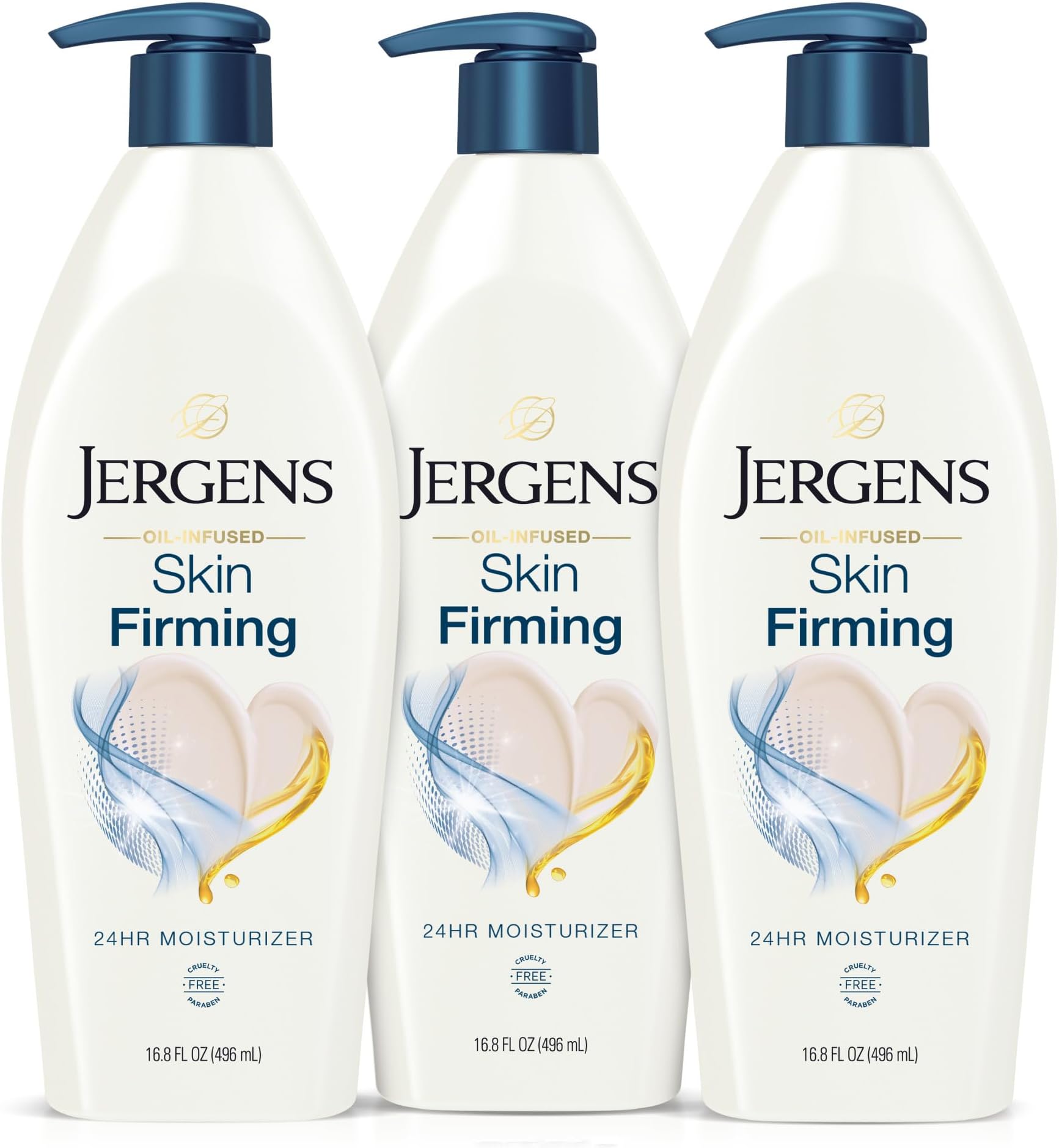 Skin Firming Body Lotion for Dry to Extra Dry Skin, Skin Tightening Cream with Collagen and Elastin, Instantly Moisturizes Dry Skin, Dermatologist Tested, Hydralucence Blend, 3-16.8 oz