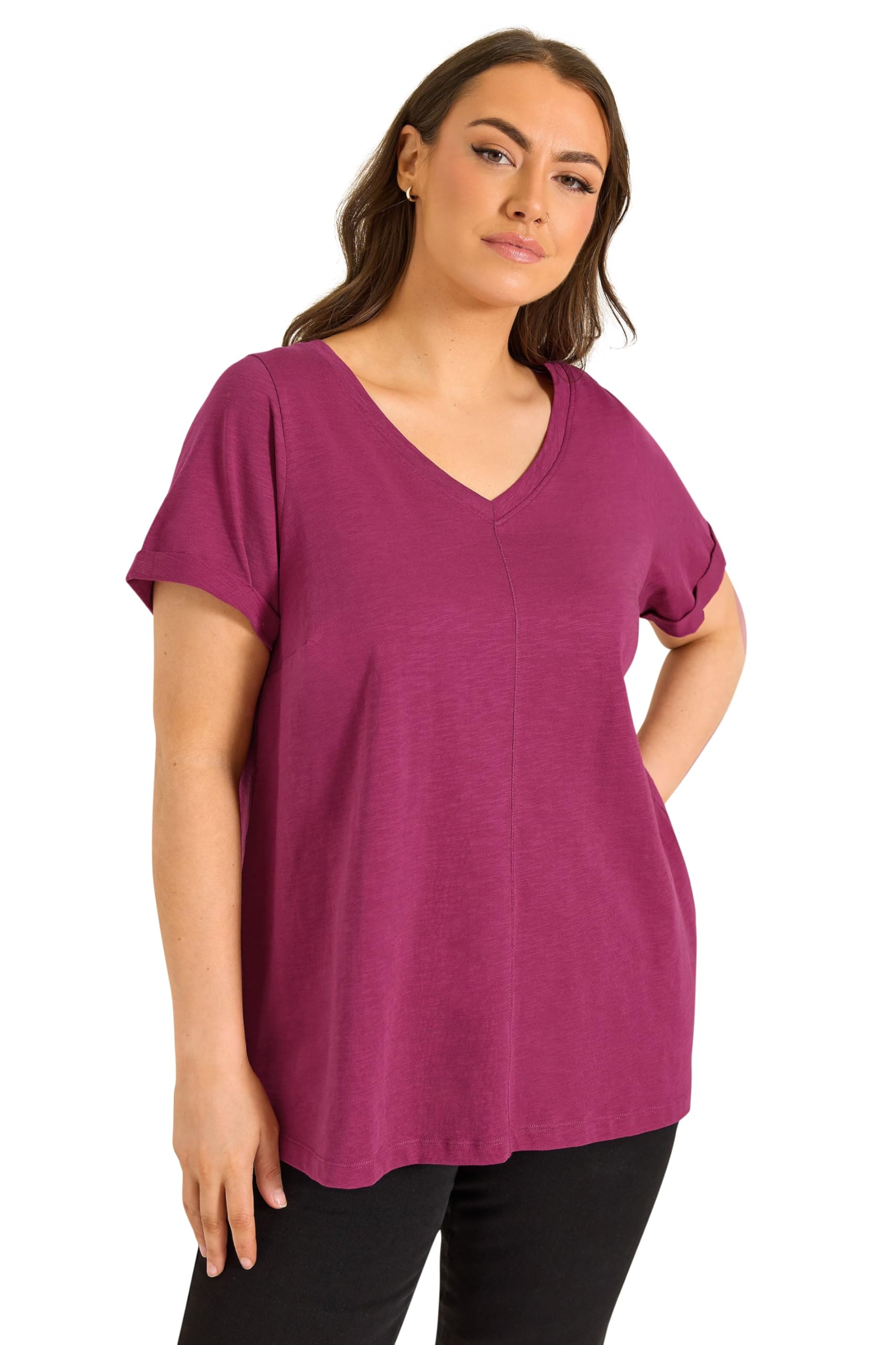 Evans - Women's T-Shirt - Raspberry - Size 26-28