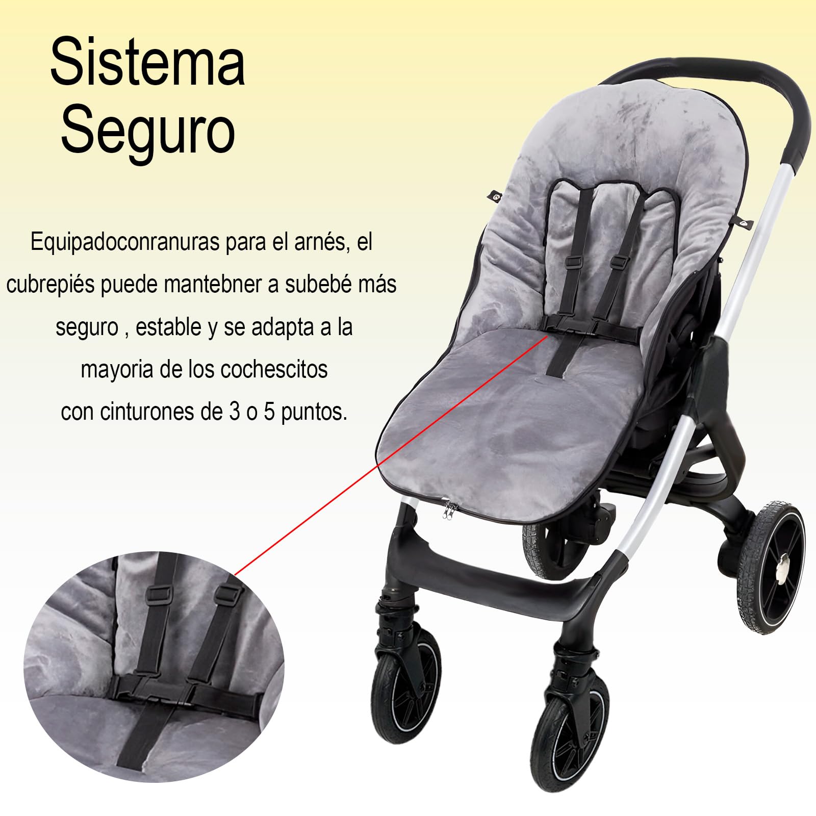 Various - Saco de Silla de Paseo Universal de Polipiel con Forro de Polar Térmico, Impermeable y Suave, Saco de Abrigo para Carrito de Bebé de Invierno Color Azul