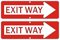 Cefrashi Reflective Exit Sign with Right Arrow - 18x6 Inch Rust-Free Aluminum, Weatherproof, UV Protected Indoor/Outdoor Safety Sign