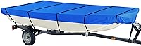 Vista 11 de iCOVER Cubierta para lancha Jon de 12 pies, cubierta impermeable de poliéster de grado marino resistente a los rayos UV, cubierta de amarre