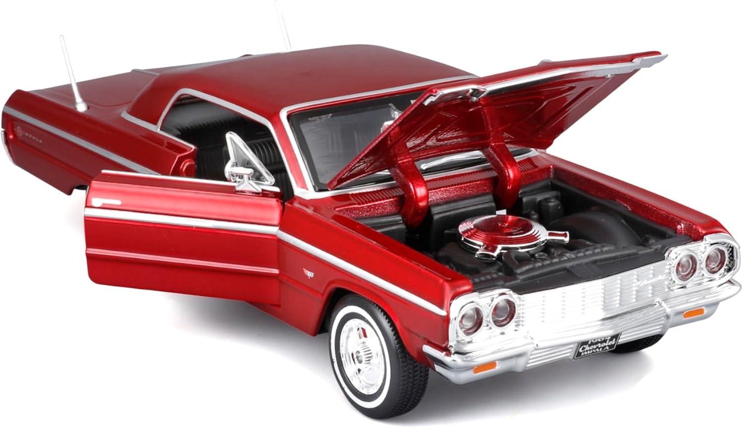 Maisto 1:24 Assembly Line 1964 Chevrolet Impala SS, Metallic Red