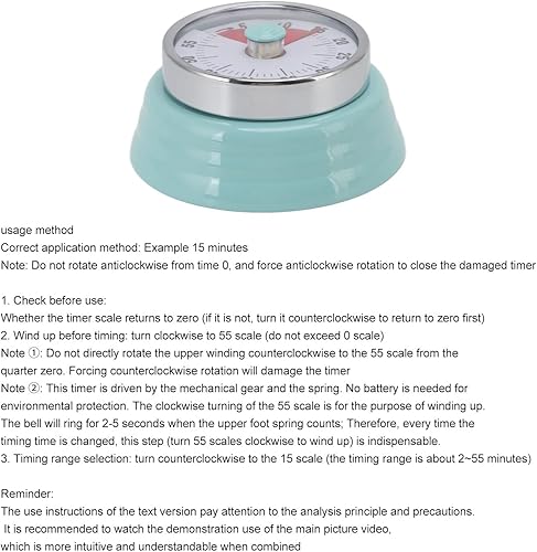 Miniatura 2 de Temporizador visual de 60 minutos, herramienta de gestión de tiempo de color brillante con alarma para reuniones de oficina, enseñanza de cocina