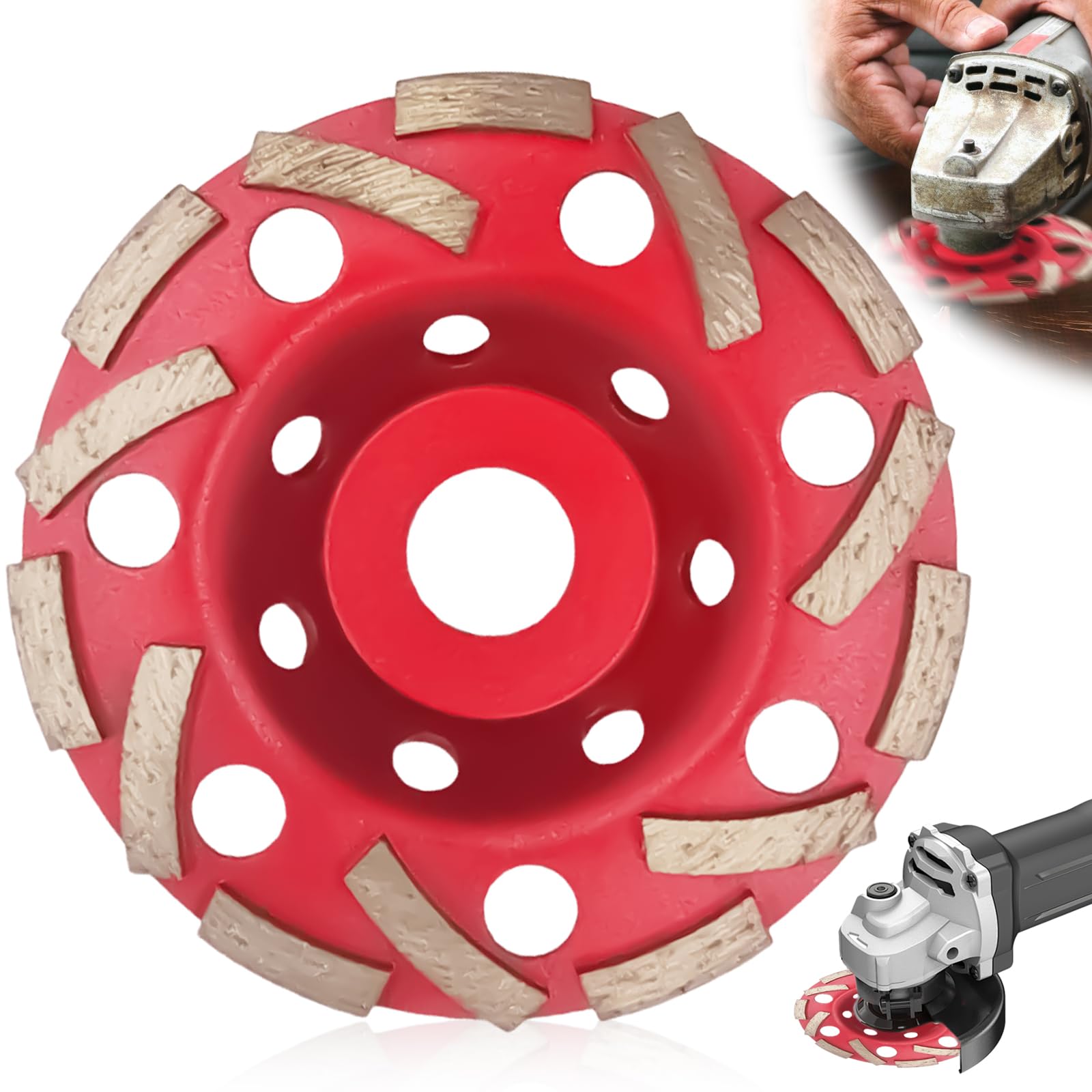 Diamentowa tarcza szlifierska Extra Speed do betonu, 125 mm × 22,2 mm, Twin Speed Extreme diamentowa tarcza szlifierska do granitu, betonu, kleju do płytek, płytek i murów