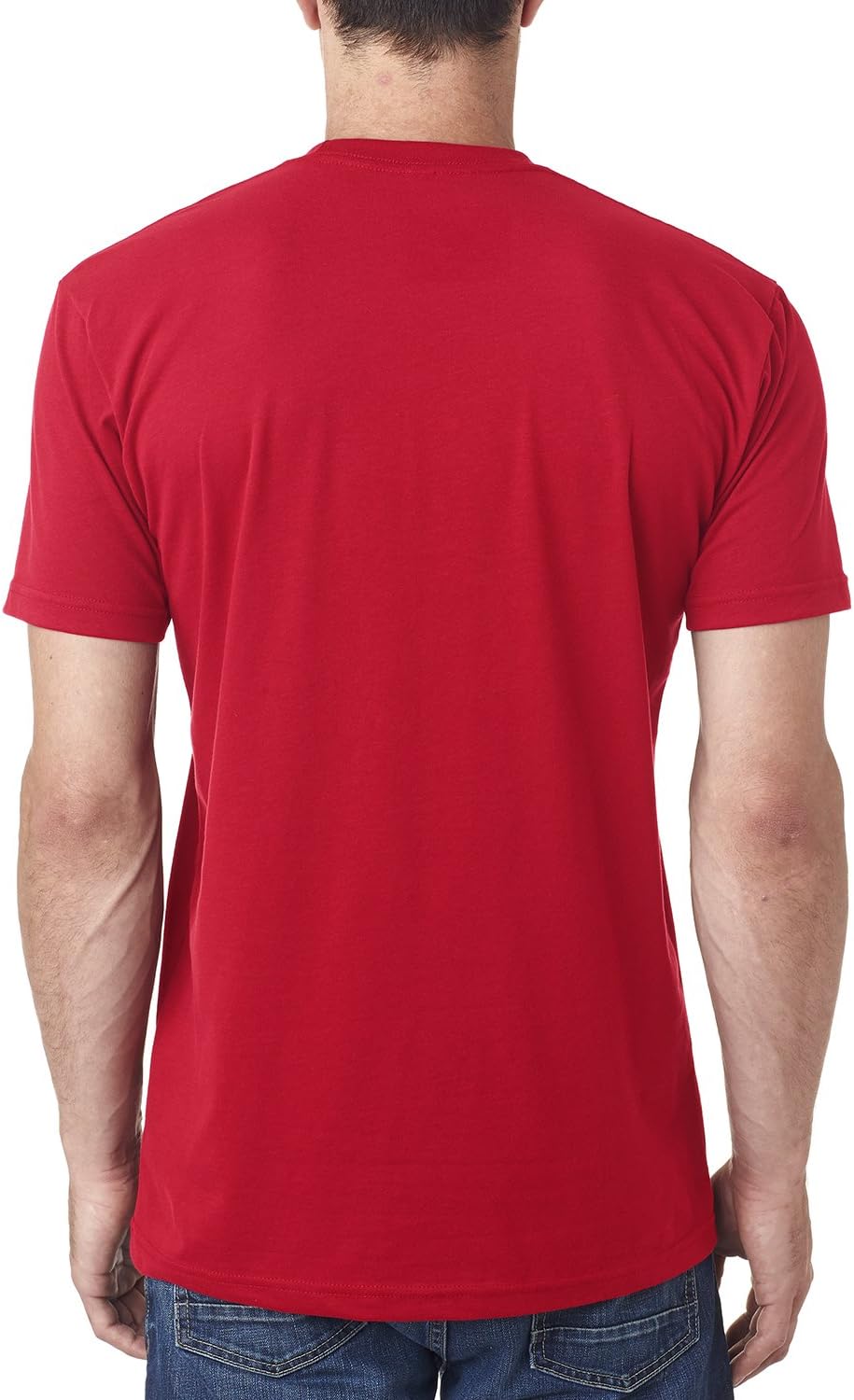 Next Level Men's Sueded Crew 2XL RED - Image 2