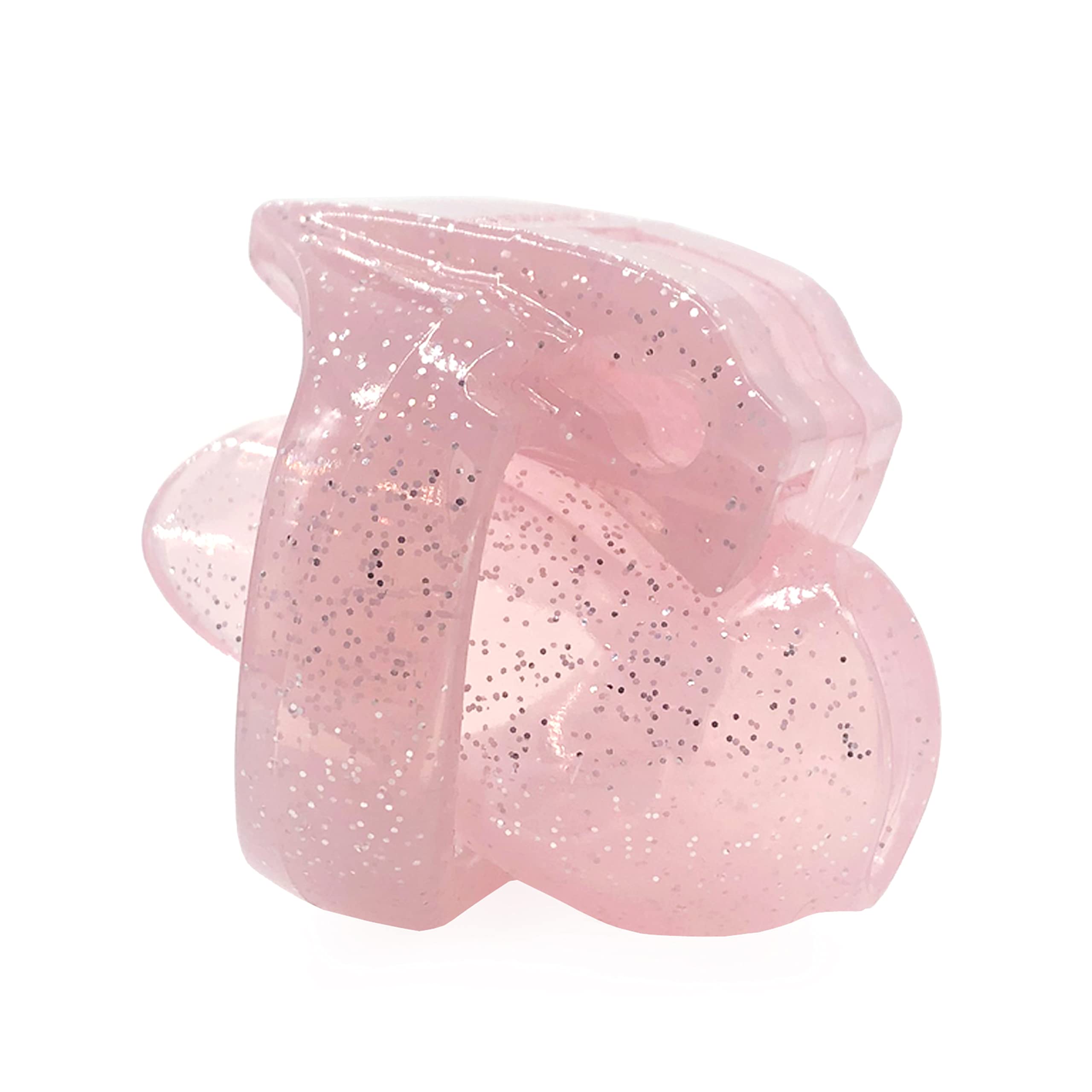HT-V4 Chastity Cage for Men | 5 Adjustable Wide Rings &amp; 6 Colors | Beginner-Friendly | Adult Sex Toy with Sizing Guide (Pink with Silver Sparkles, Nub)