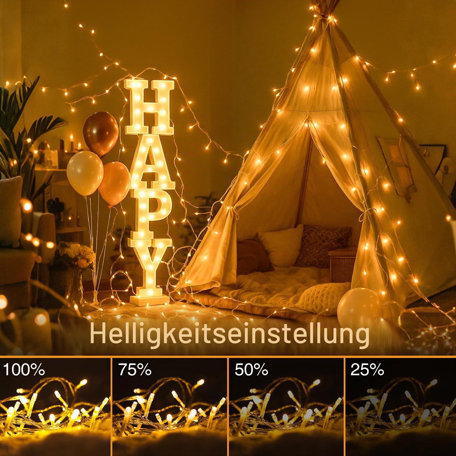 btfarm 40M 400 LED Lichterkette Außen Strom mit Fernbedienung, Timer Lichterketten Innen mit Stecker, 8 Modi Christmas Lights IP65 Wasserdicht für Garten Baum Weihnachten Balkon Outdoor, Warmweiß