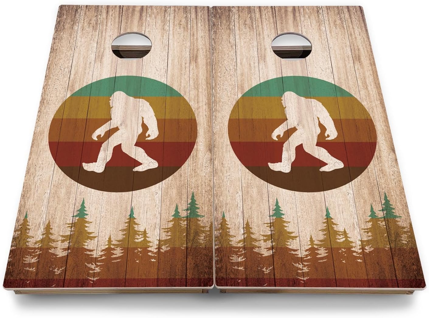 Cornhole Solutions Backyard Series Regulation Cornhole Boards Set – 4 ft x 2 ft Professional Size – Baltic Birch Plywood – Folding Legs – Premium Corn Hole Game