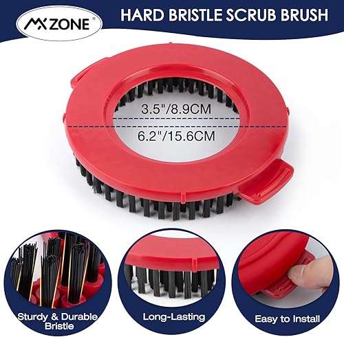 Miniatura 22 de Cabezal de repuesto para trapeador giratorio, paquete de 5 repuestos de trapeador mágico para sistemas Hurricane 360°, cabezal de trapeador