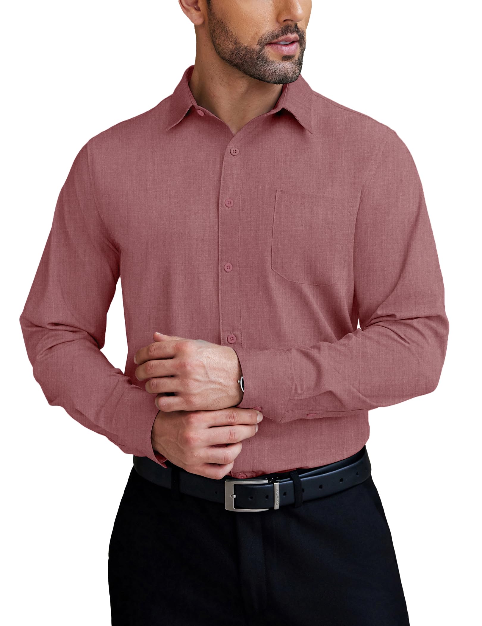 COOFANDY Mens Dress Shirts Wrinkle Free Long Sleeve Button Down