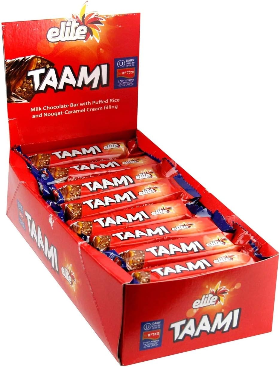 Elite Taami Milk Chocolate Bar with Puffed Rice and Nougat-Caramel filling 1.4 oz.