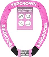 Vista 19 de Candado de Cadena para Bicicleta de 3.2 Pies de Largo, Alta Seguridad, Resistente, Antirrobo, Cerradura de Bicicleta con Combinación de 5 Dígitos