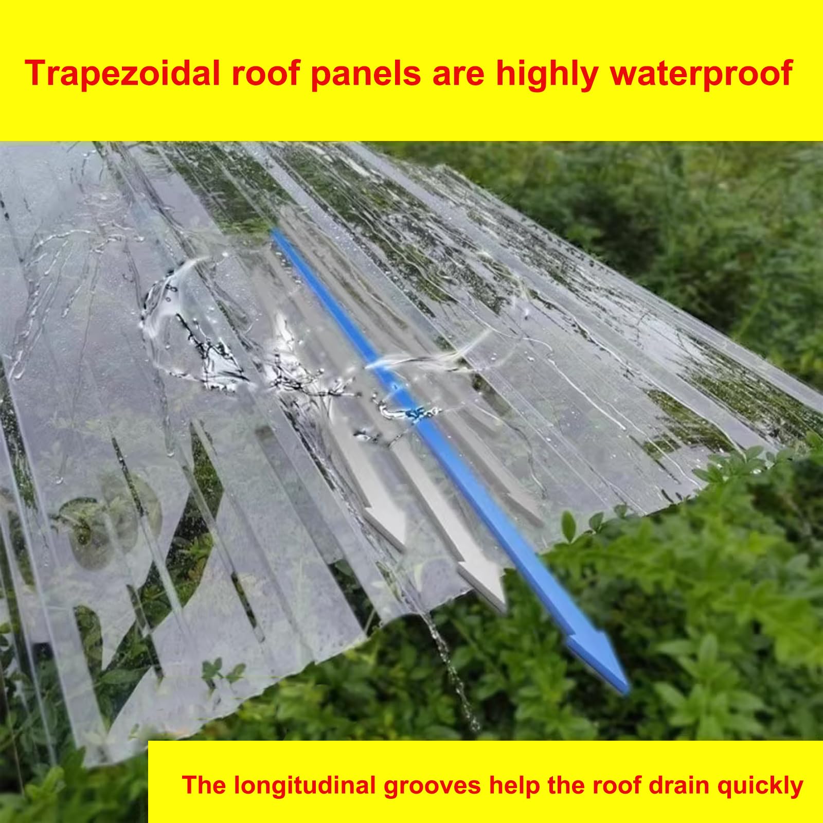Pannelli da Tetto Trasparente,Lastra di Copertura in Fibra di Vetro,Isolante Lamiere Ondulate da 2mm,per Sostituzione o l'Installazione Su Garage,Tettoie,Serre (9 Pcs,0.9x1.25m/35x49in)
