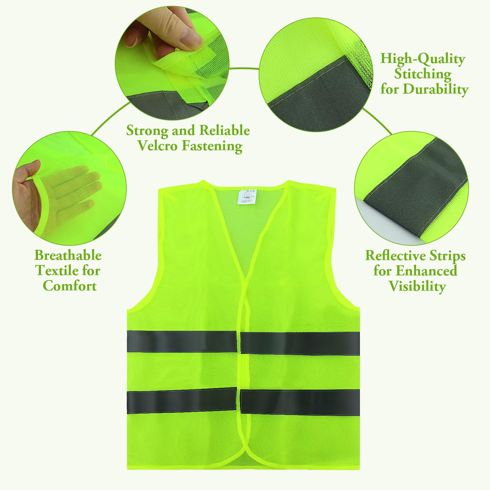 Gilet De Sécurité 1x Triangle D'urgence Réfléchissant Triangle D'avertissement Avec Une Boîte En PVC Rouge Et Gilets De Sécurité Réfléchissant Le Trafic Gilet Réflecteur Pour Faire Du Vélo