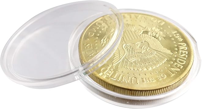 2024 Donald Trump Collectible Gold-Plated Coin with Case, Support Re-Election