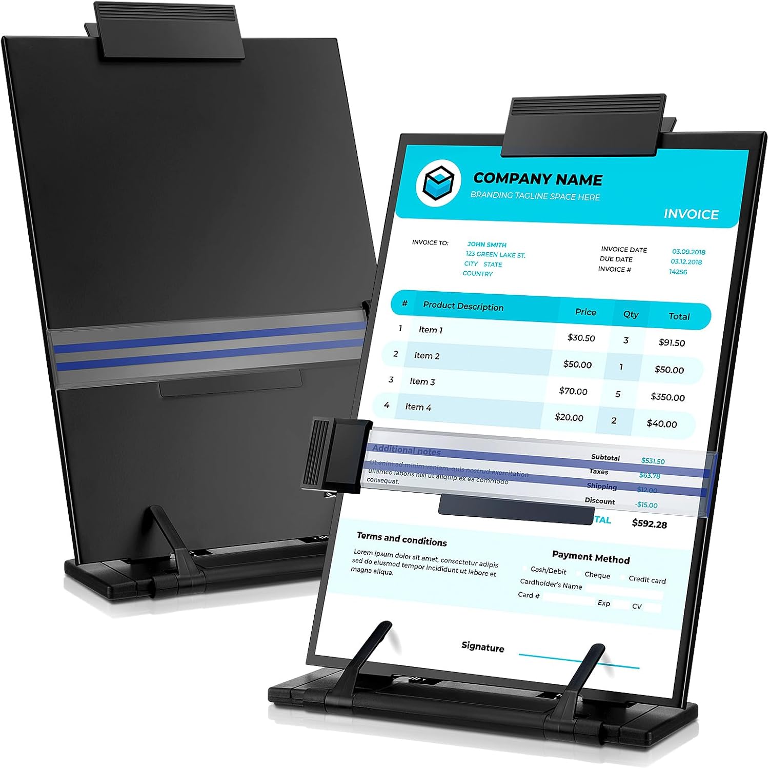 Fulmoon Desktop Document Book Holder with 7 Adjustable Positions 12.2 x ...