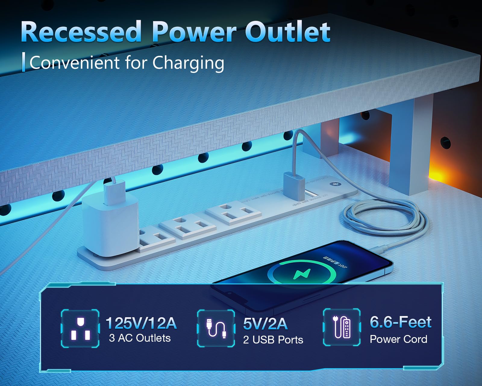 AODK 59 Inch Gaming Desk with USB Charging Ports & LED Light- Reversible Computer Desk with Storage Shelves & Monitor Stand, Modern Gamer Desk Table with Fabric Drawers & Side Hook, Carbon Fiber Pink