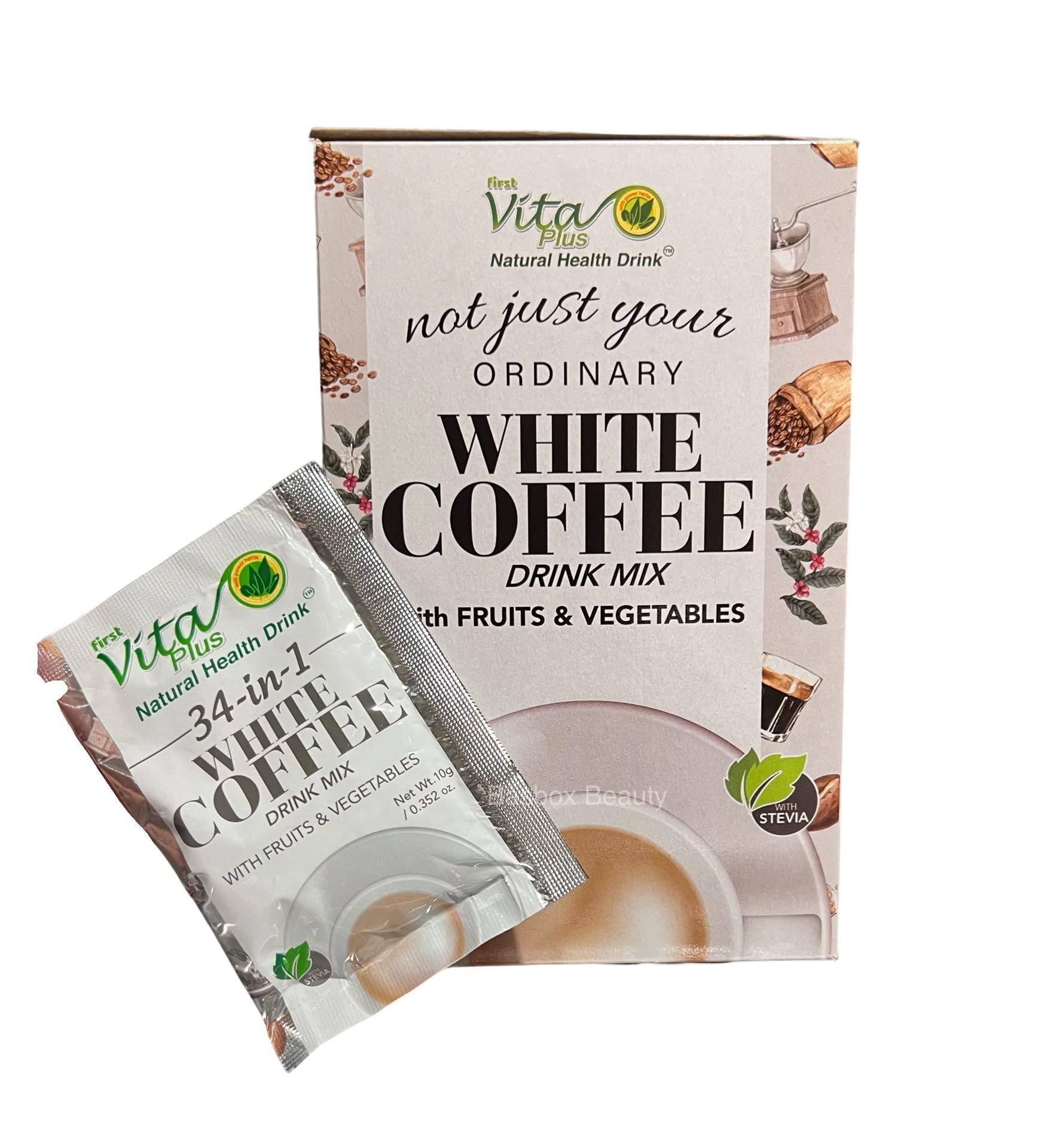 First Vita Plus Natural Health Drink 34-in-1 White Coffee