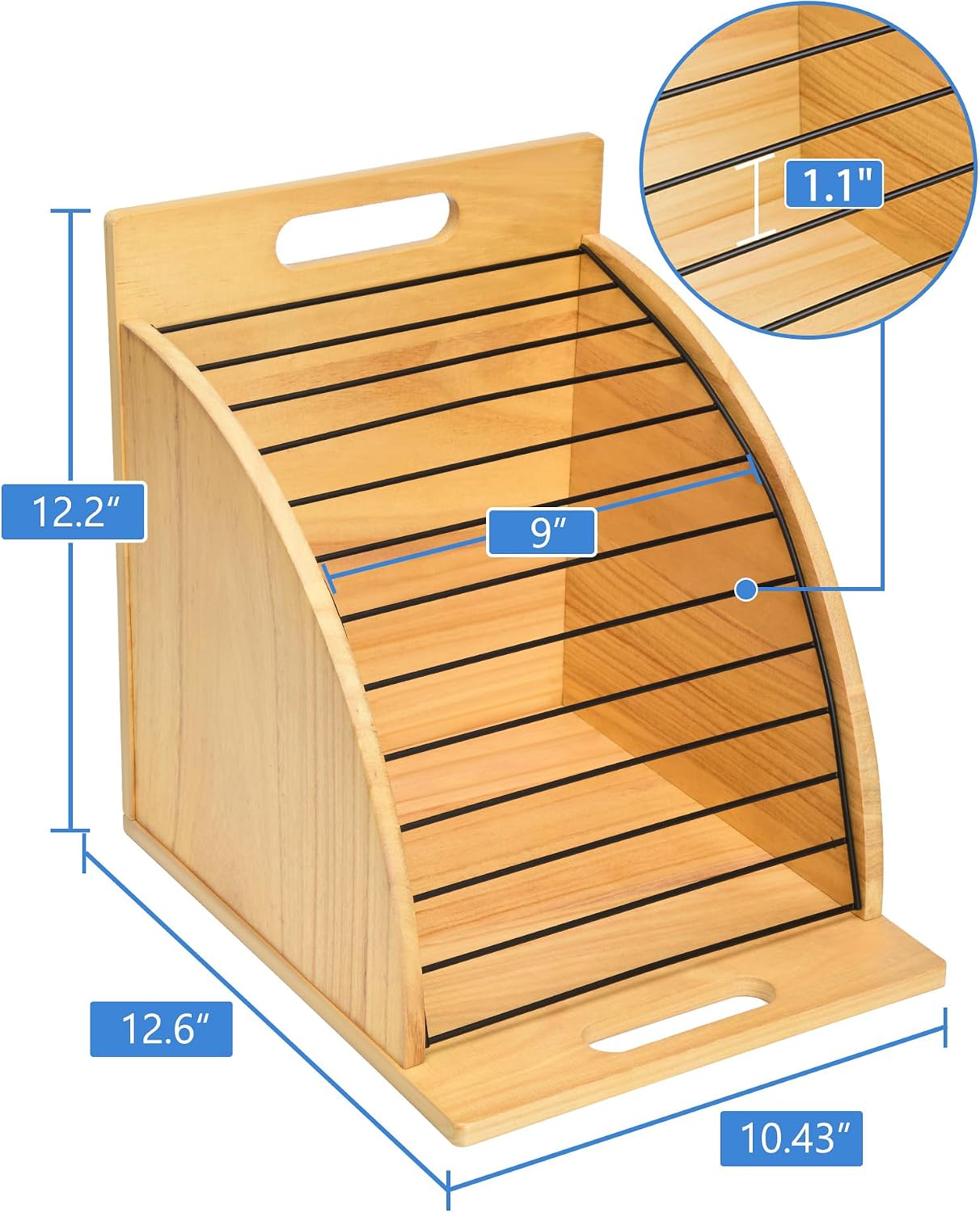 HULISEN Clipboard Holder, Wooden Clipboard Organizer with Raised Side Panel, Clip Board Storage Rack for Classroom and Office, Clip Boards not Included