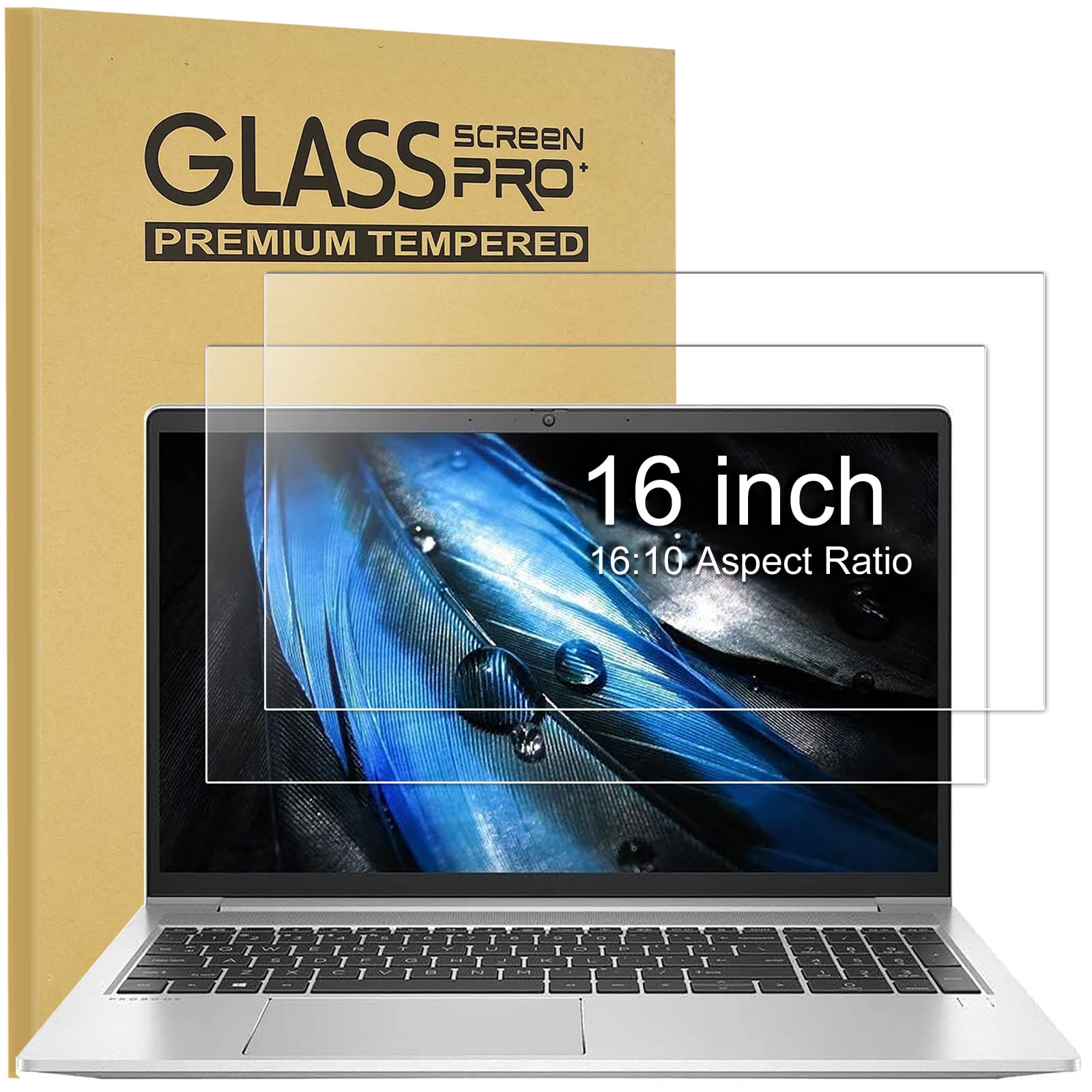 2-Pack 16-Inch Tempered Glass Screen Protector for 16" HP/Dell/ASUS/Samsung/Lenovo/Acer/L…