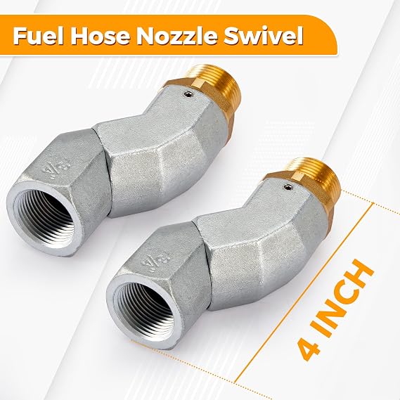 CarBole Automatic Shut-Off Fuel Nozzle*1 and 3/4 NPT Fuel Hose Swivel*3