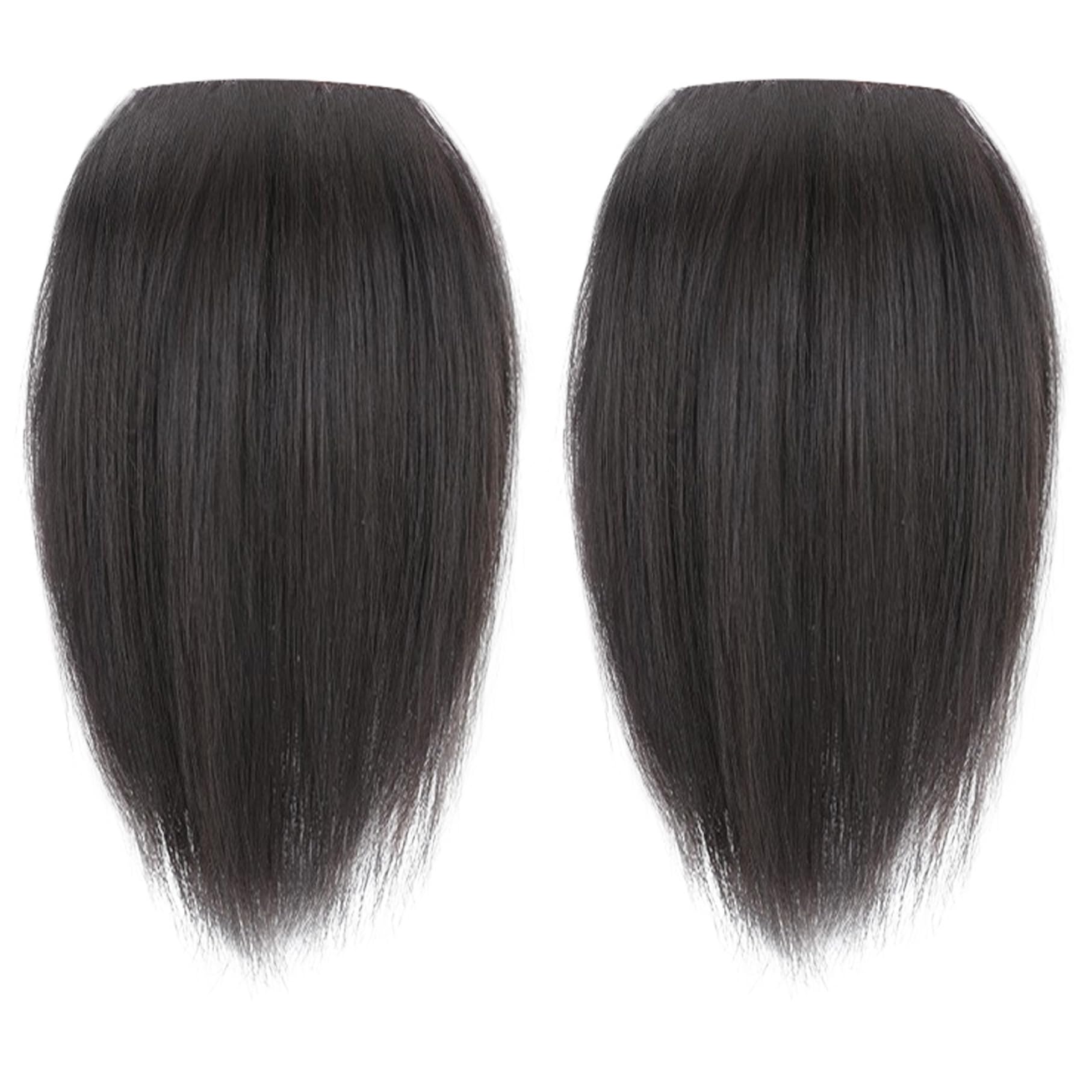 Hair Pieces for Thinning Hair 2PCS 9.8 Inch Invisible Hair Topper Thick Clip on Female Top Hair Pieces for Adding Hair Volume Invisible Hair Clips