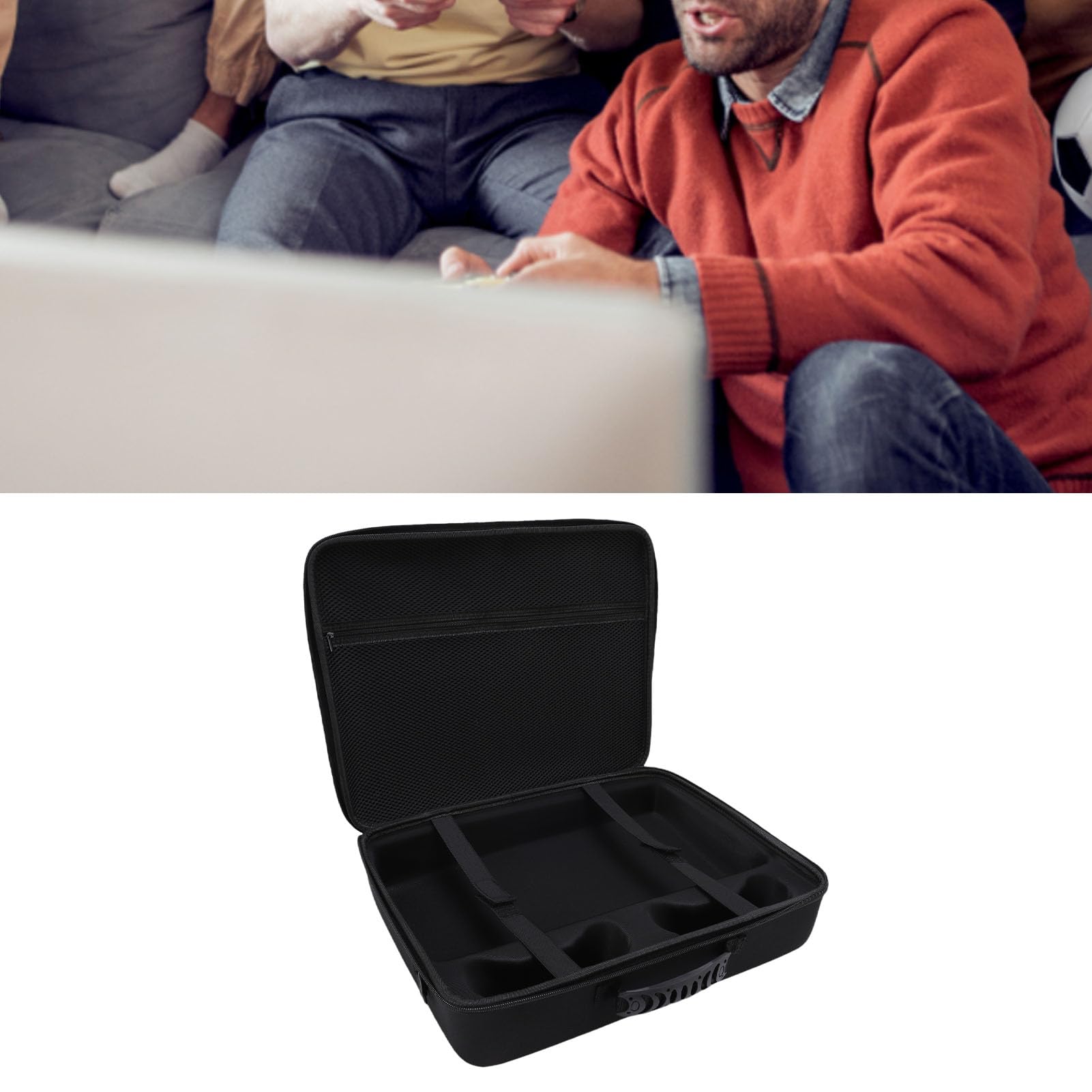CHICIRIS Estuche de Transporte para Controlador Inalámbrico, Bolsa de Almacenamiento de Viaje Portátil, Carcasa Dura de EVA, Resistente Al Agua, a Prueba de Golpes, Forro Suave Protector (Black)