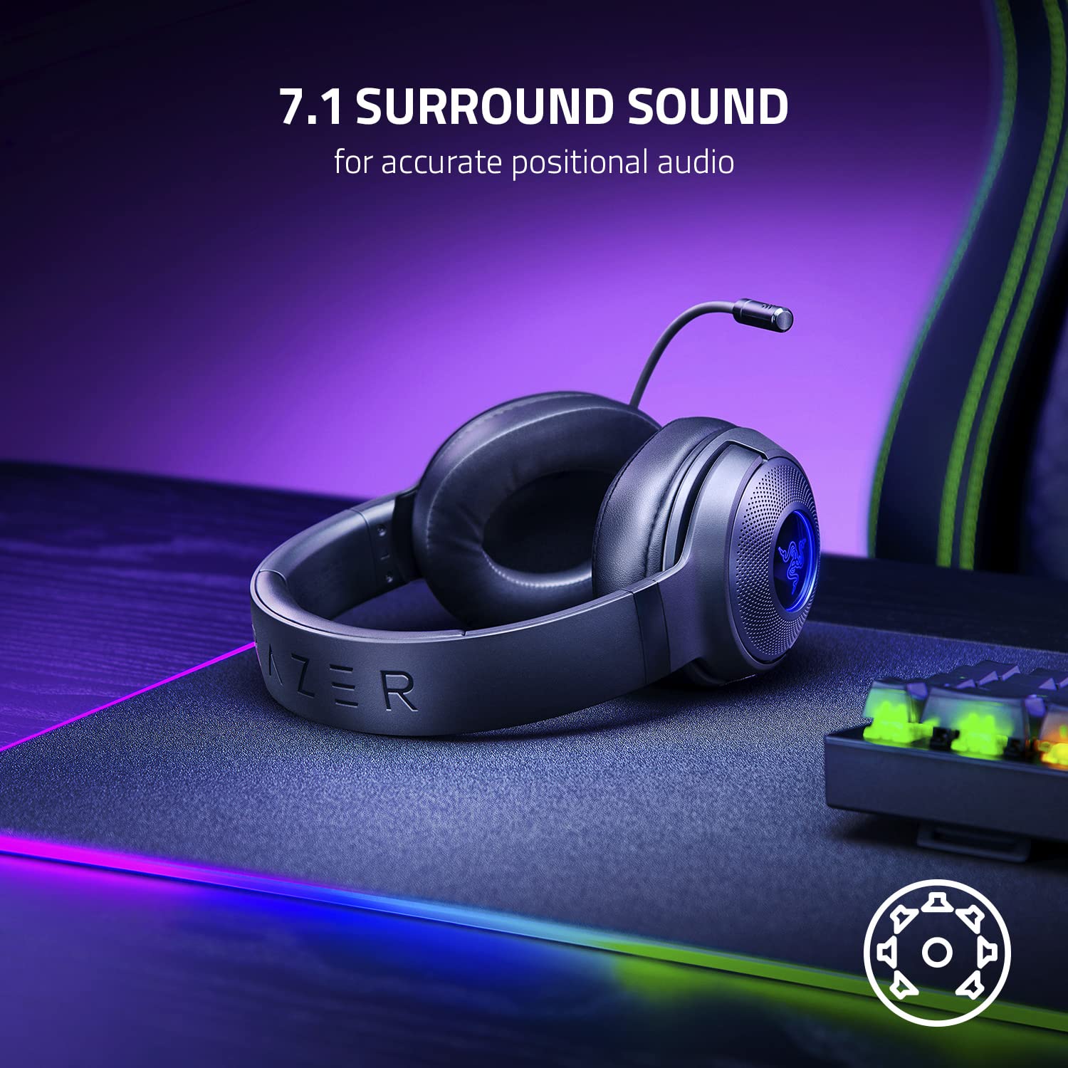 Razer kraken surround sound sales