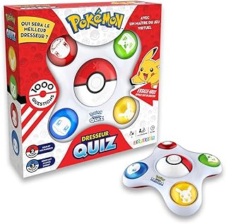 Bandai - Pokémon - Quiz Trainer Interactive Electronic Game - Speaks French - ZZ20110 - Pokémon Quiz Game for 1 to 4 Players - Toy for Children Aged 6+ - ZZ20110