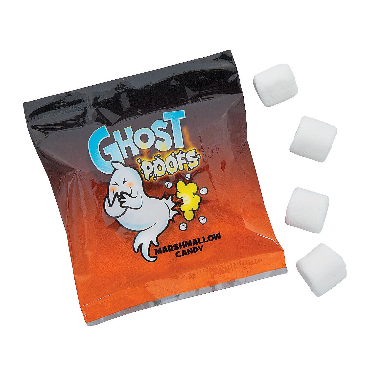 Oriental Trading Ghost Poop Marshmallows Halloween Candy - 54 Pack Bulk Halloween Treats | Vanilla Flavored Mini Marshmallows for Trick or Treat Fall Party Favors & Snacks Individually Wrapped
