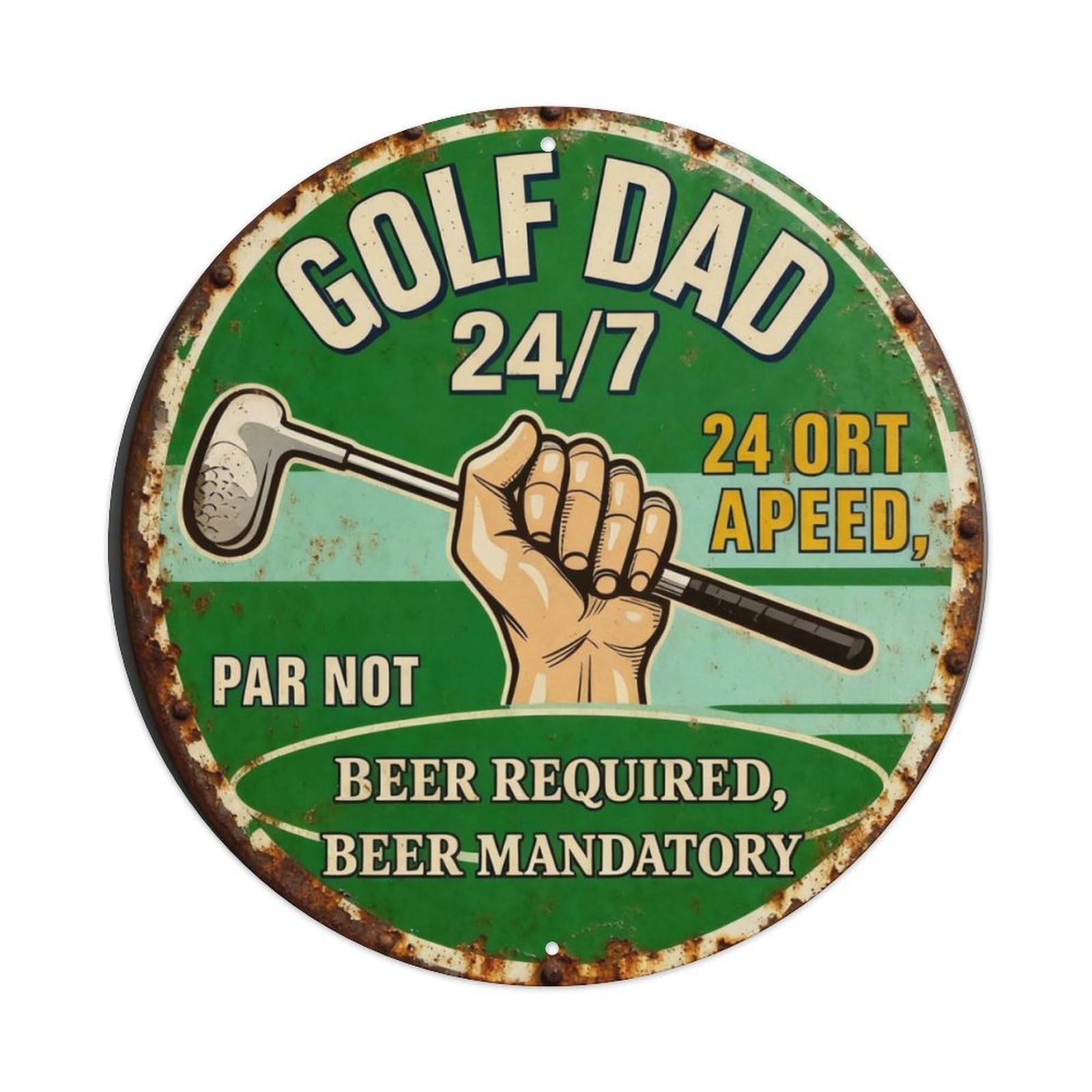 Golf Dad 247 Metal Tin Sign Plaque