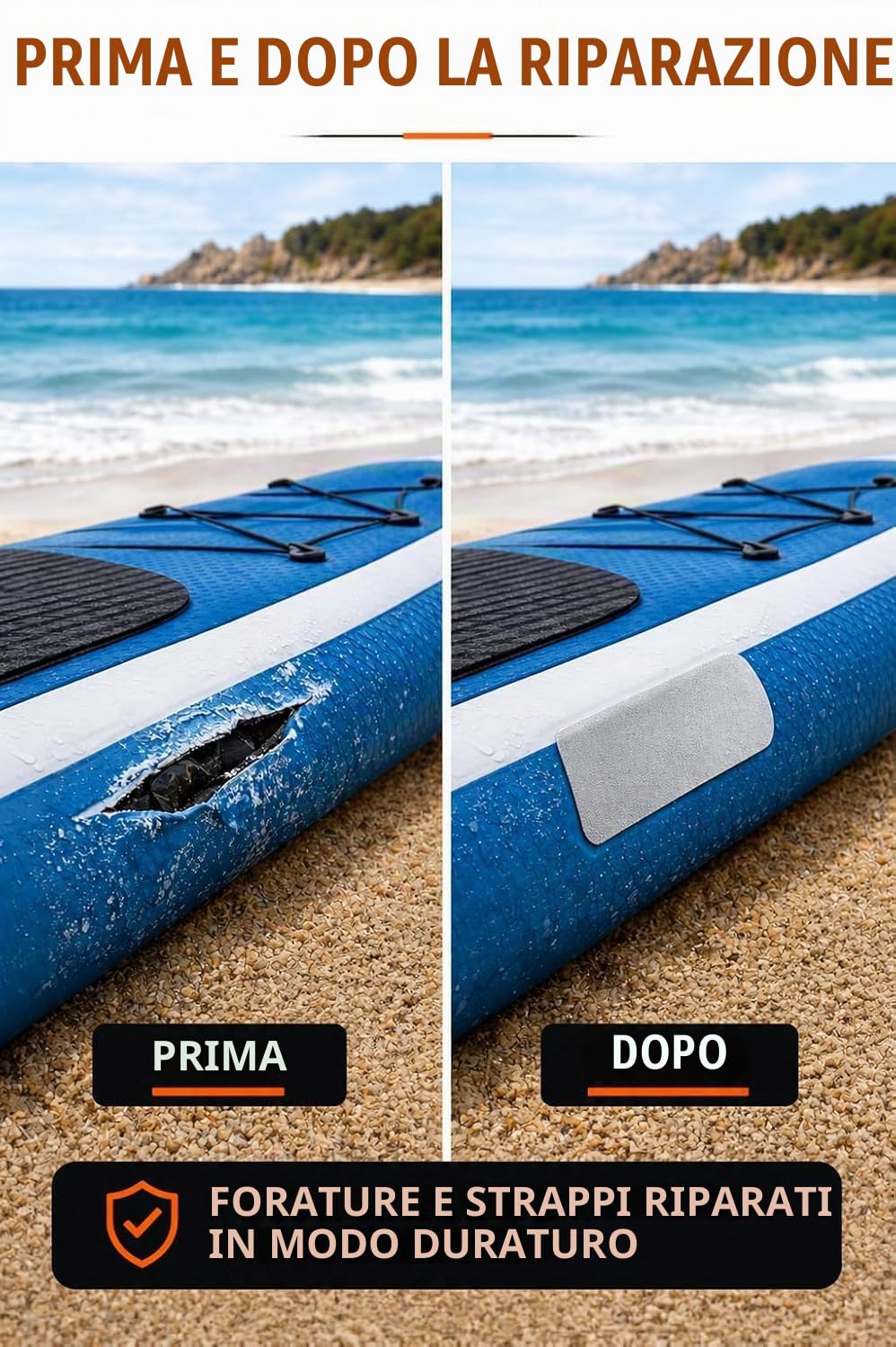 Kit di riparazione professionale in PVC, colla PVC 2 componenti per Zodiac, Paddle Surf, Kayak e gonfiabili, include toppe, pennello, bicchiere, guanti e salvietta (125 ml)
