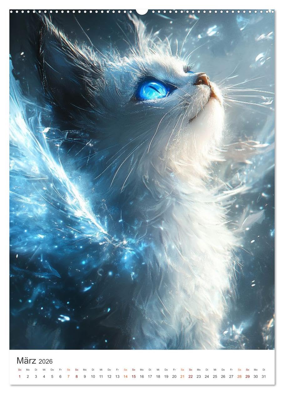 Pfotenpoesie (Wandkalender 2026 DIN A2 hoch), CALVENDO Monatskalender: Treue Katzen sind flauschige Seelengefährten mit sanften Pfoten und großen Herzen. (CALVENDO Tiere)