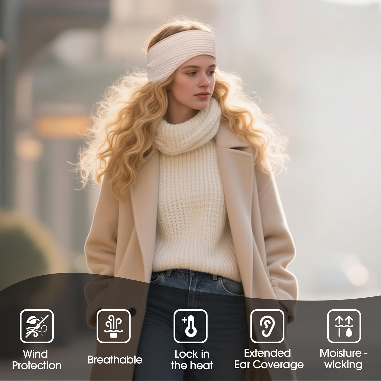 LONGLONG 2 Pack Winter Ear Warmers for Women Men | Moisture Wicking Fleece Earmuff Headbands-Cold Weather Running Ski Cycling - Image 5