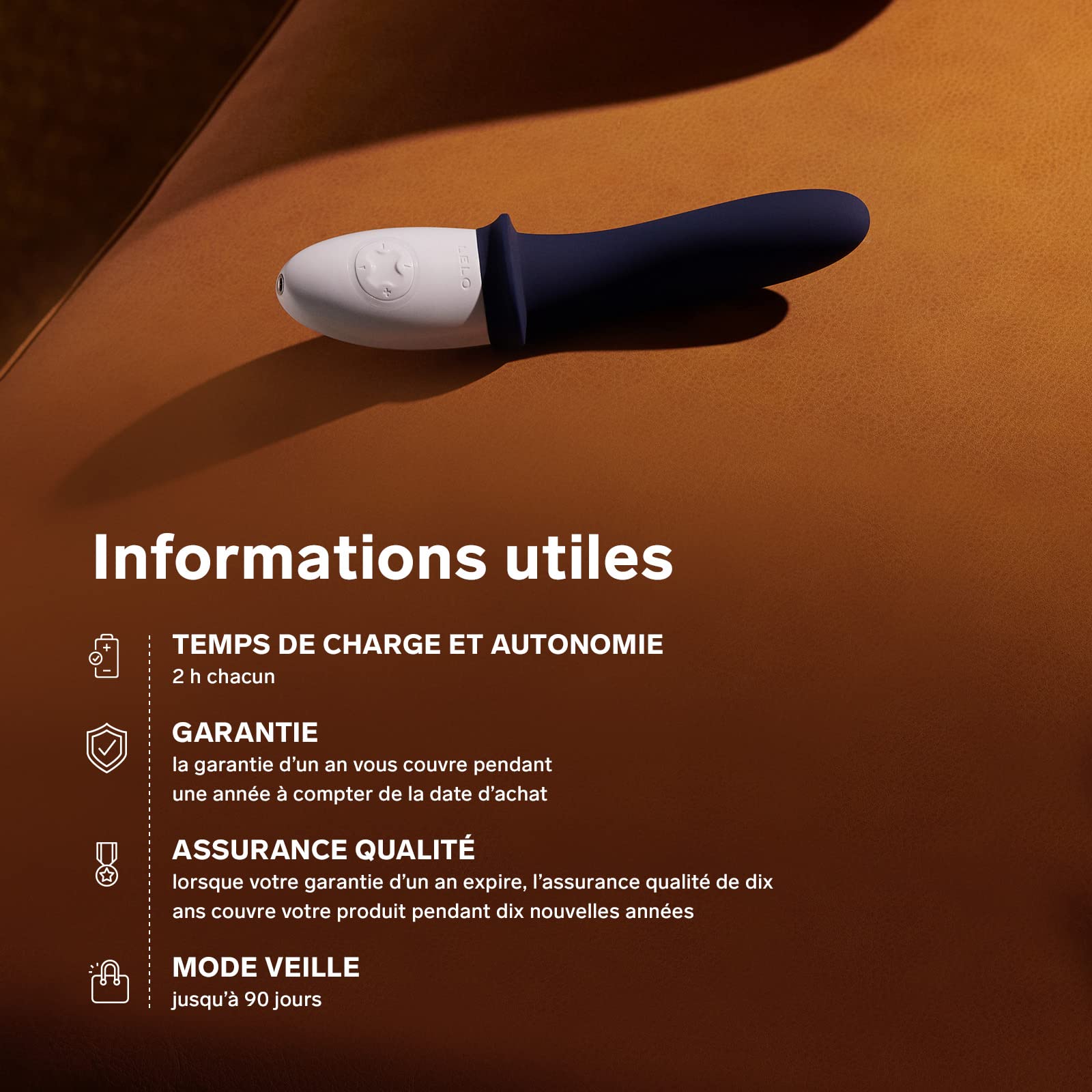 LELO BILLY 2 Stimulateur de Prostate, Plug Homme Doté de 8 Modes de Plaisir, Plug pour Homme Doux et Rechargeable, Plug Anal Homme, Plug Anal Vibrant, Stimulateur de Prostate, Black
