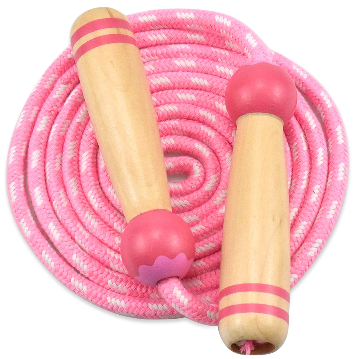 MAKACTUA Corde à Sauter 280CM, Corde De Coton Réglable Avec Poignée En Bois Corde à Sauter Pour Adulte Homme Femme Enfants Garçons Et Filles Pour L'exercice Fitness Training (Purple, 250CM