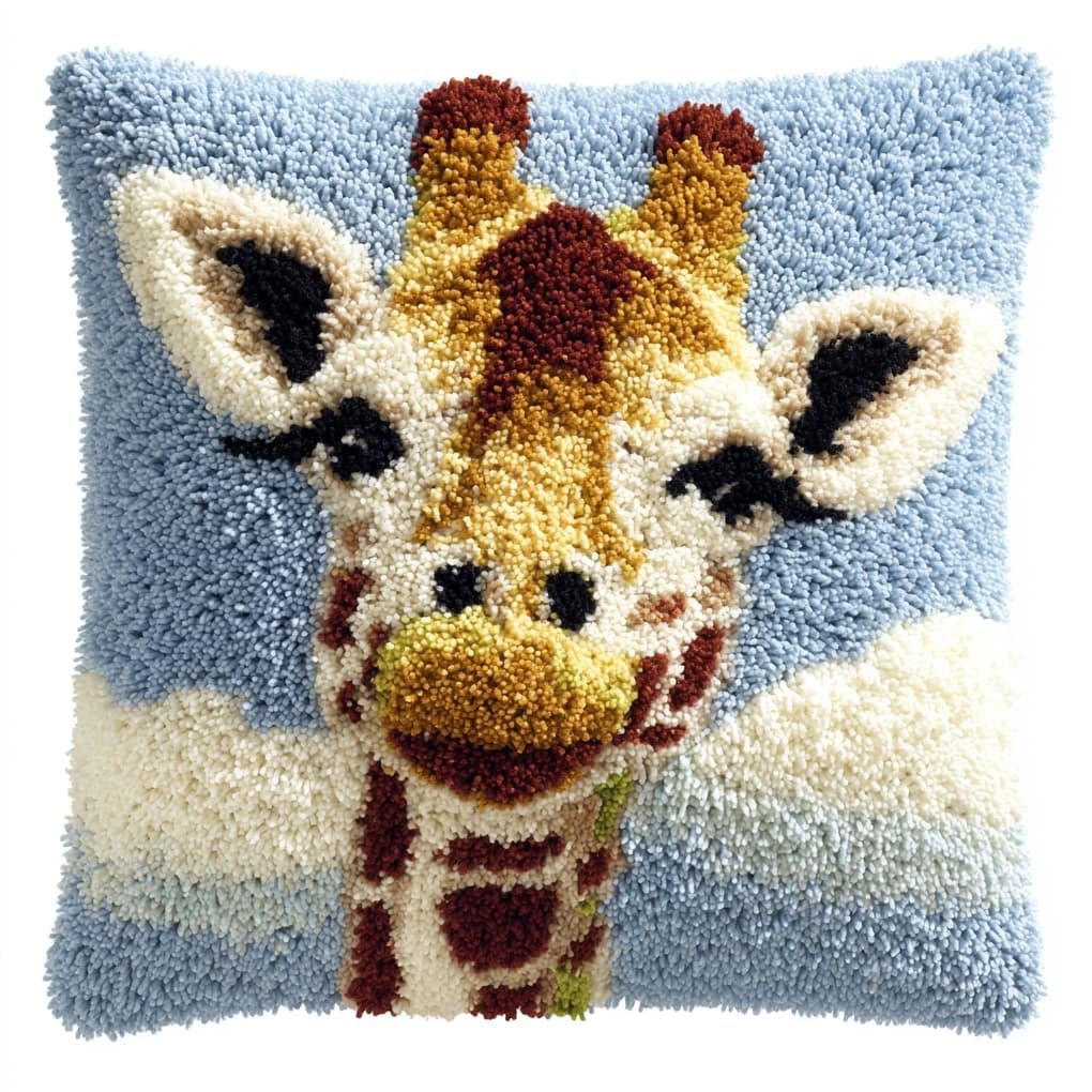 WallustrioaW Latch Hook Kit for Beginners,Cute Giraffe