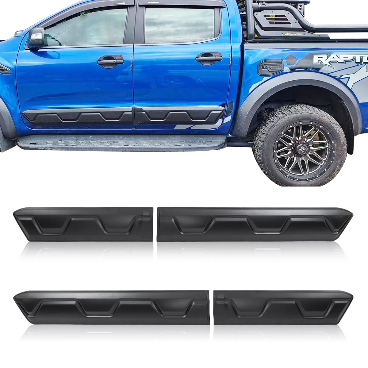 Protector de Puerta para Ford Ranger 2012-2022 Wildtrak XL XLT Tremor Limited Wildtrak X Platinum T6 T7 T8 MK1 MK2 MK3 Tiras Protectoras de Puerta Lateral para Panel de carrocería