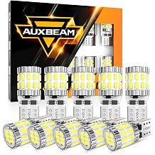 Auxbeam B1 Series 194 LED Bulbs White 168 2825 T10 W5W Bulbs 10PCs