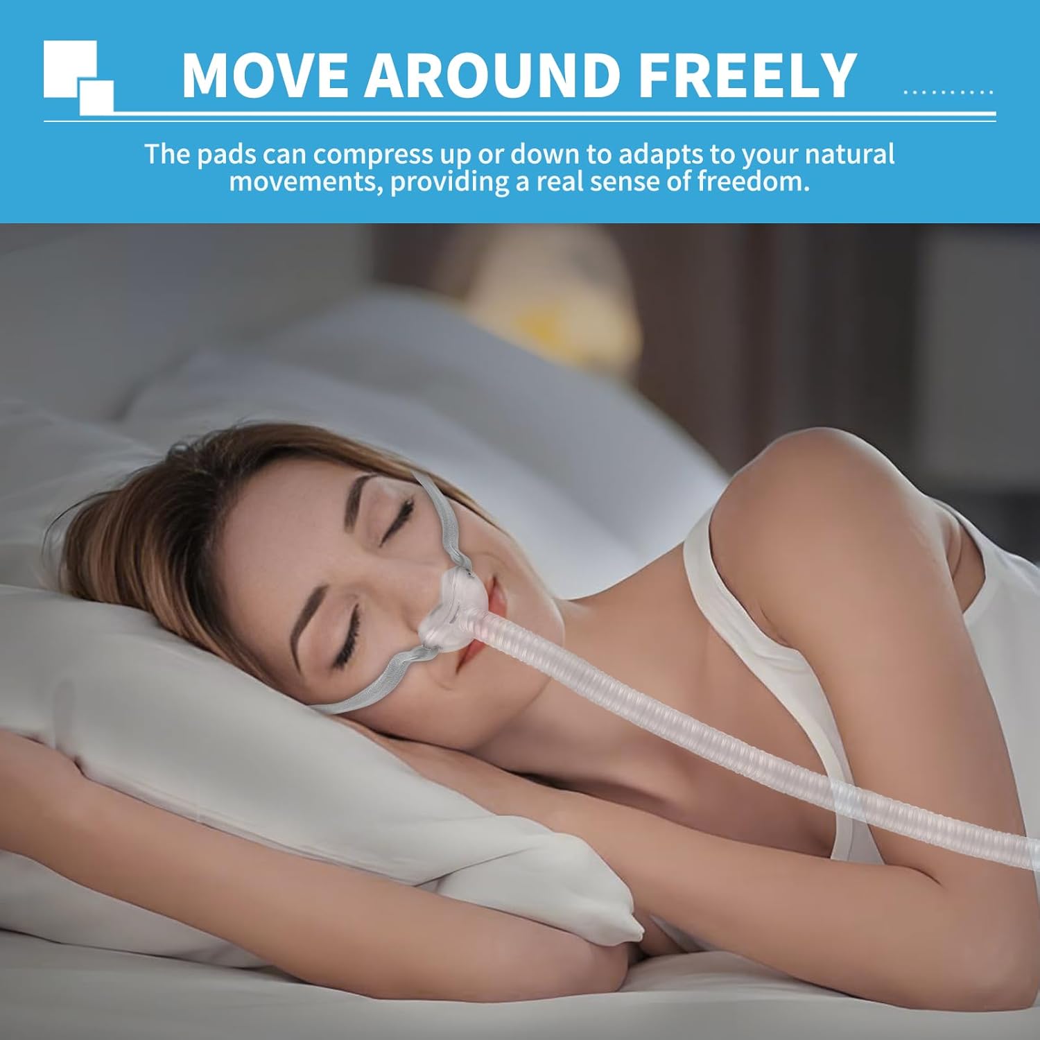 Replacement Nasal Pillows for ResMed Airfit P10, Ultra-Soft Silicone, Gentle Fit, Comfortable Seal, Replacement CPAP Supplie, 3 Packs (Medium) - Image 7