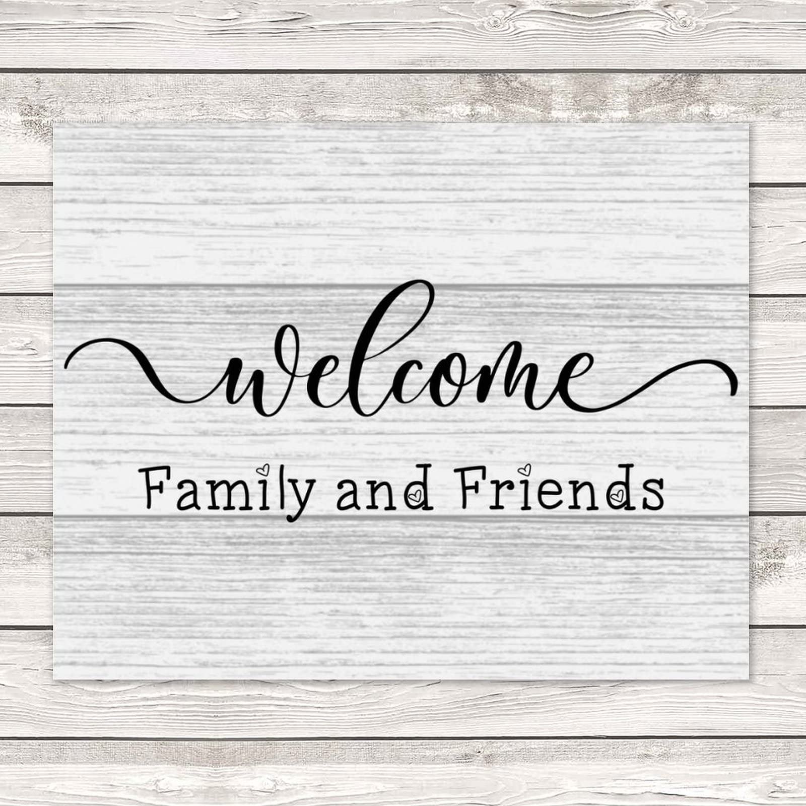 Welcome Friends Rundes Holzschild Mit Sommerbienen-Motiv – 25,4 Cm, Mit Aufhängebindung