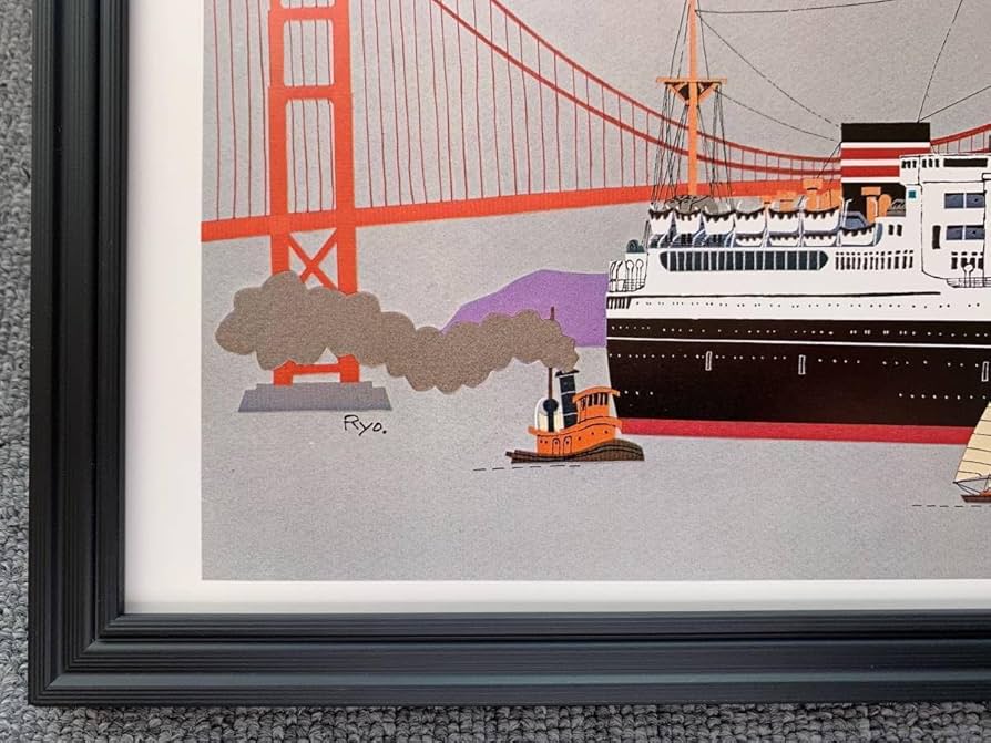 Amazon.co.jp: □柳原良平『秩父丸 日本郵船』 A4サイズ 額入り 貴重