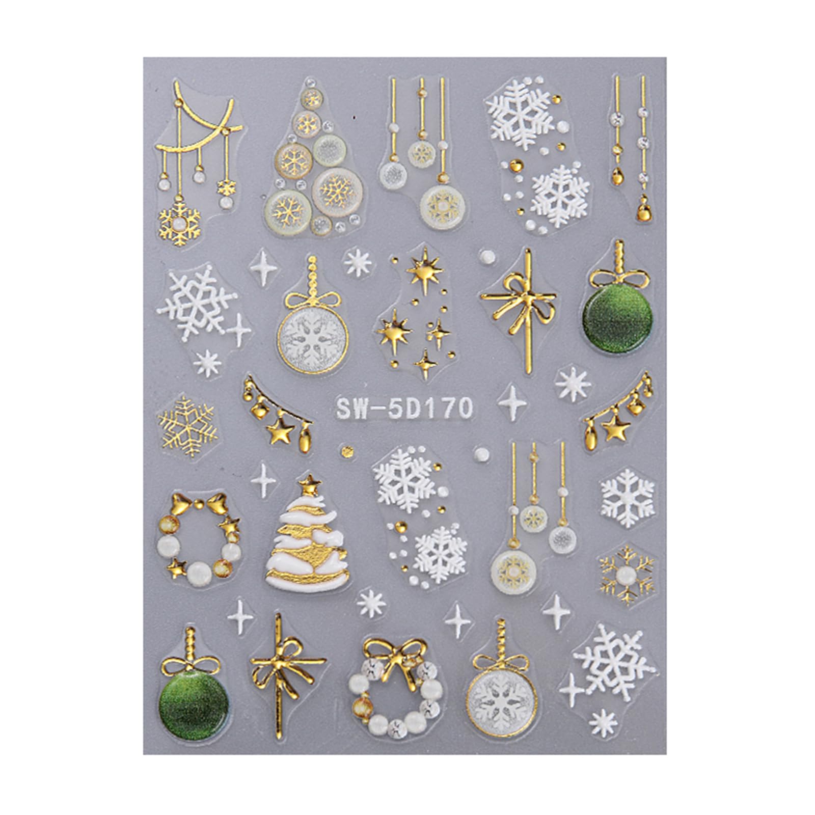 Snowman Nails Art Stickers Christmas Nails Sticker Snowflakes Decals Self-Adhesive Sticker Art Decorations Snowflakes Stickers Christmas Decals