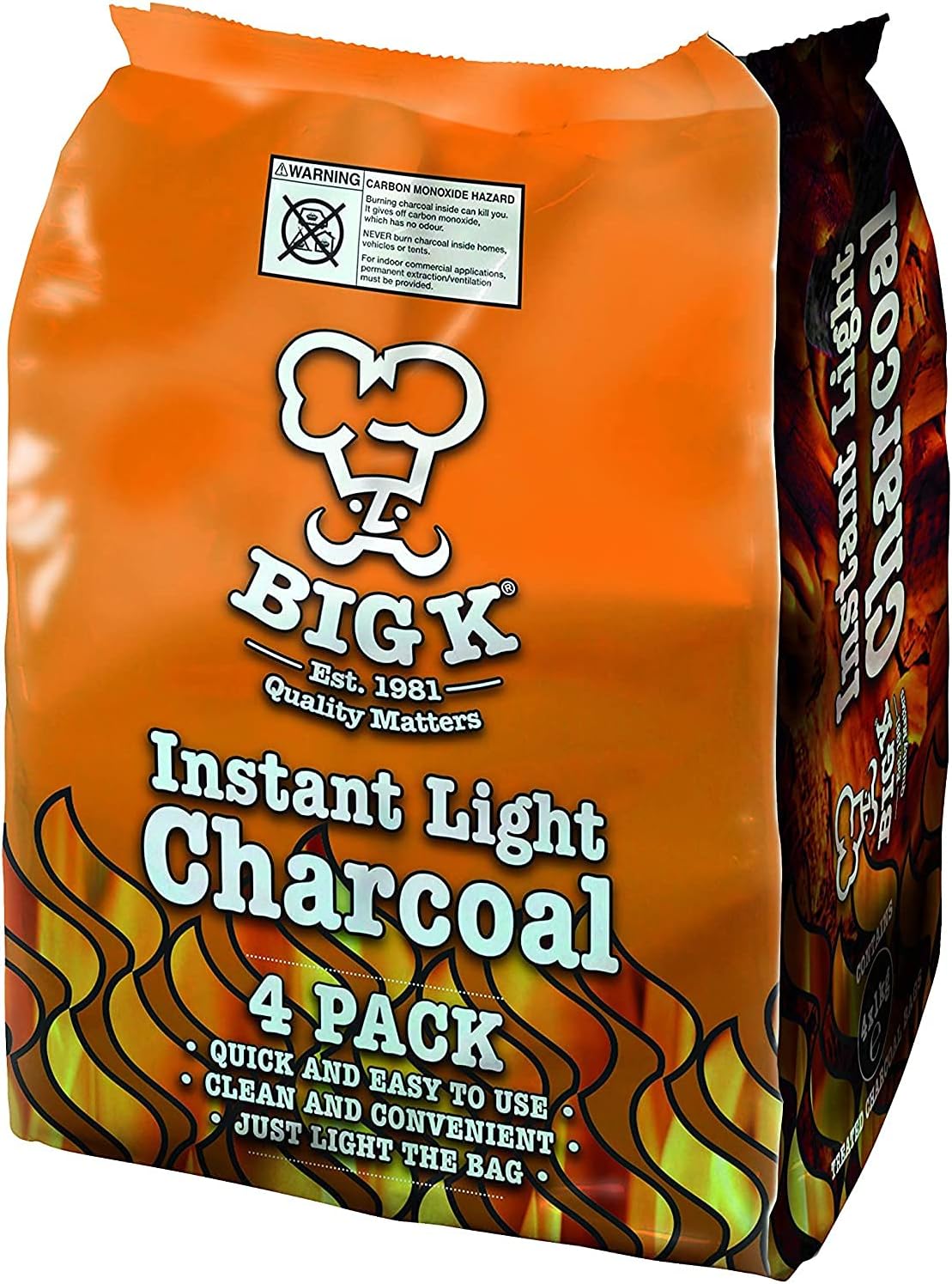 Big K Organic Restaurant Grade Instant Light Lumpwood BBQ Charcoal for