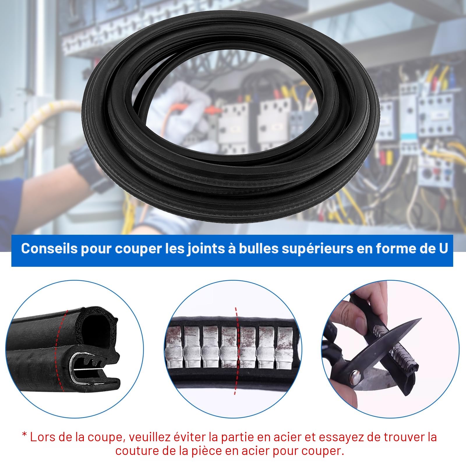 Joint en caoutchouc 6 m - Protection des bords - Pour porte de véhicule, camping-car, bateau