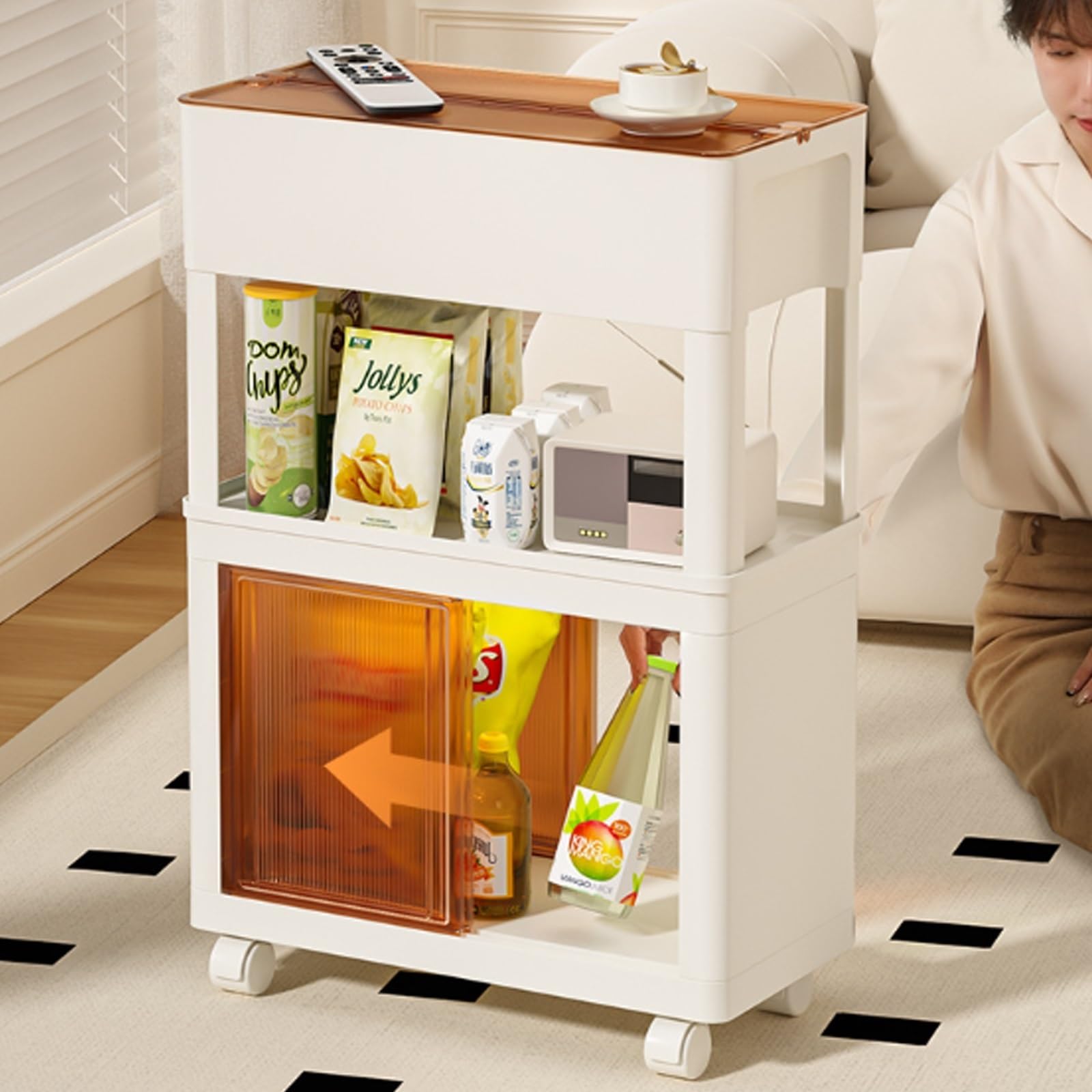 Cocina Passeggino for snack, portaoggetti, barra mobile portatile da pavimento a , multilivello nel soggiorno della casa Estante de almacenamiento