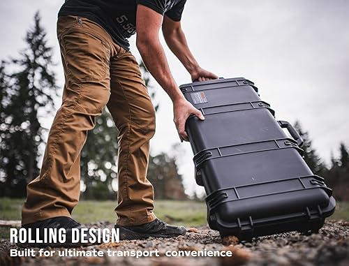 Miniatura 19 de RPNB Funda para rifle táctico, funda rígida para todo tipo de clima con ruedas y espuma cúbica totalmente personalizable, funda rígida impermeable