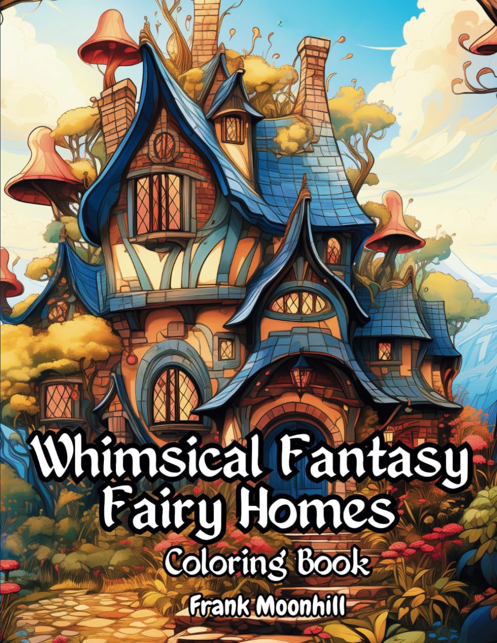 Whimsical Fantasy Fairy Homes Coloring Book: Varieties of Fairy houses in many style 50 coloring pages of Tiny house , Tree house , Mushroom house , ... by your imagination (Enchanted Fantasy)