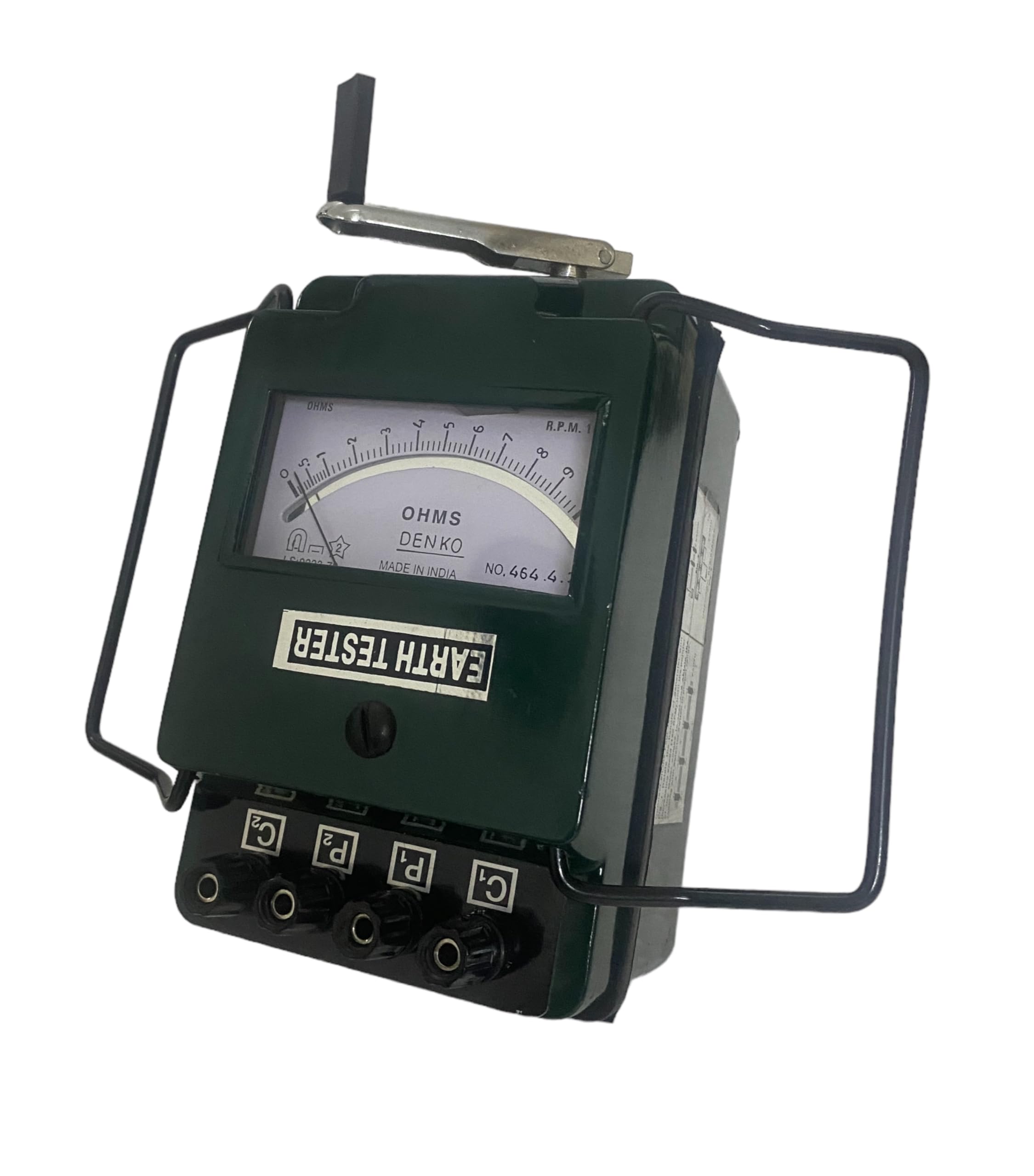 DENKO Earth Tester/Ground Resistance Tester O-10 Ohm Analog Earth Ground Resistance Tester Hand Driven with One Year Warranty (B0CS4NHBV6) Amazon Price History, Amazon Price Tracker