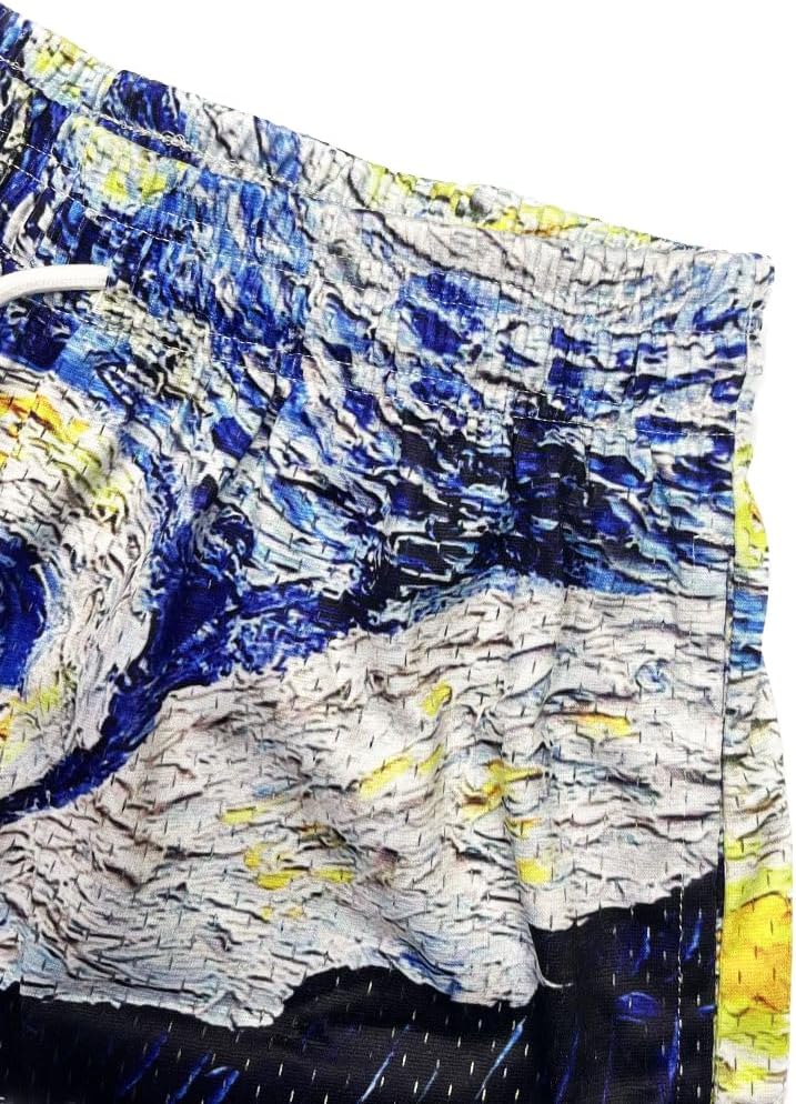 Men's Camo Mesh Graphic Athletic Shorts Lightweight Quick-Dry Workout Running Short Pants with Pockets - Image 6